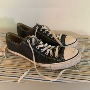 Mens converse chuck Taylor low black leather